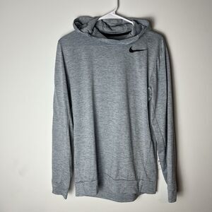 Nike Elite Dri-Fit Basketball Hoodie Wolf Grey Men's Small 165